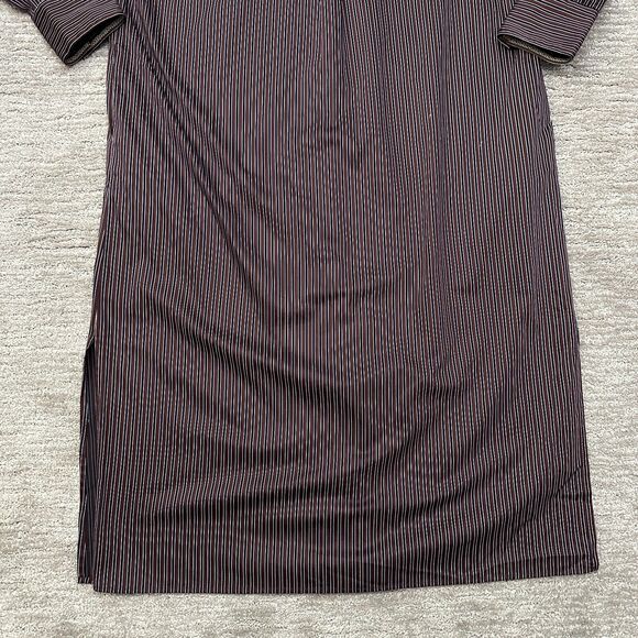 Peruvian Connection x Glenda Bailey Dress Womens Large Striped Shirt Pockets - Picture 7 of 12